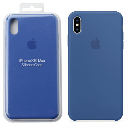 Etui Apple iPhone XS Max Silicone Case - niebieskie (Delft Blue)