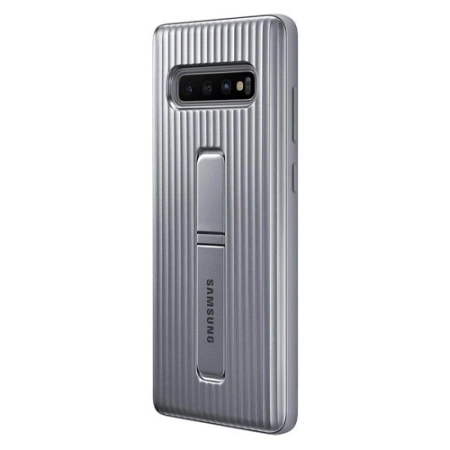 Etui na telefon Samsung Galaxy S10 Plus Protective Standing Cover - srebrne [OUTLET]