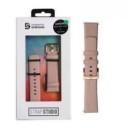 Samsung Gear Sport/ Galaxy Watch 42 mm pasek Leather Watch Strap 20mm GP-R815BREECAC - różowy
