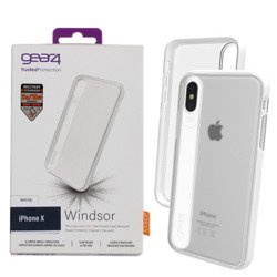 Apple iPhone X/ XS case GEAR4 Windsor IC8WDRSVR - transparent with white frame