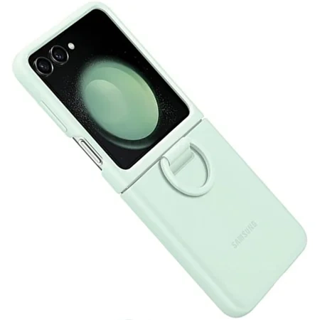 Samsung Galaxy Z Flip5 Silicone Phone Case with Ring - Green (Ocean Green)