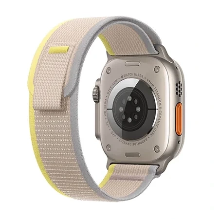 Pasek Apple Watch 42/ 44/ 45/ 49 Ultra/ Ultra 2 Trail Loop S/M - żółto-beżowy