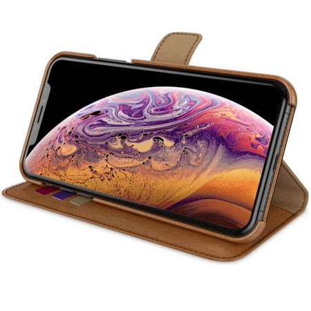 Apple iPhone X case BeHello 2-in-1 Wallet Case - brown 