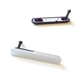 Sony Xperia Z1 Compact zaślepka złącza ładowania USB - biała/ srebrna