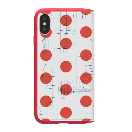 Apple iPhone X/ XS Booklet Case CJ1302 - red and white