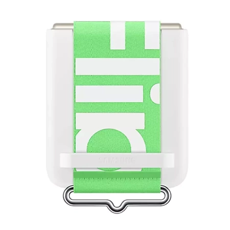 Samsung Silicone Cover with Strap for Galaxy Z Flip3 5G - white