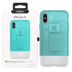 Spigen Classic C1 Case for Apple iPhone X/ XS - Blue (Bondi Blue)