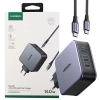 Ładowarka sieciowa GaN USB-A + 2x USB-C Ugreen Nexode 140W - szara