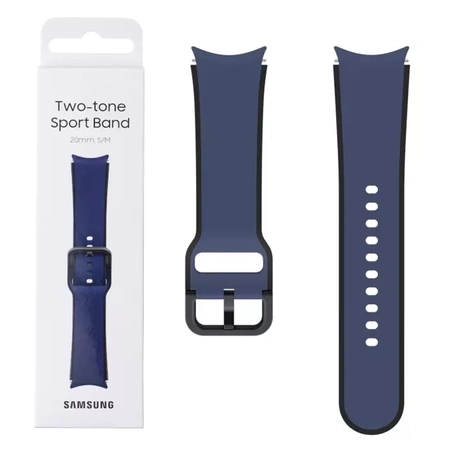 Silikonowy pasek Samsung Two-tone Sport Band 20mm S/M do Galaxy Watch 4/ Watch 5 - granatowo-czarny