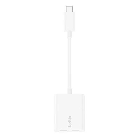 Belkin RockStar USB-C to USB-C Audio + Charge Adapter - white