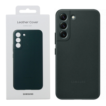 Samsung Galaxy S22 Plus Leather Cover phone case - green (Forest Green)