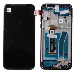 Motorola Moto G8 Plus wyświetlacz LCD z ramką  -  czarny