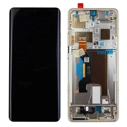 Original LCD display with bezel for Motorola Edge 50 Ultra - gray