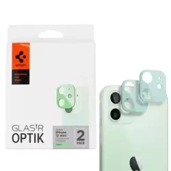 Szkło hartowane na aparat Spigen Glas.TR Optik do Apple iPhone 12 mini - zielone 2szt
