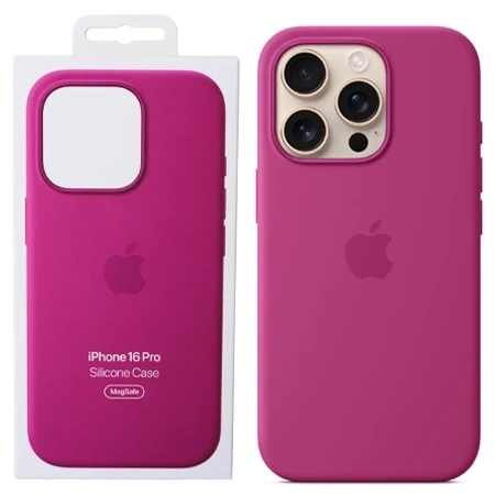 Apple iPhone 16 Pro Silicone Case MagSafe - Fuchsia 