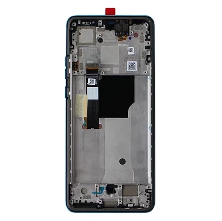 Original LCD display with bezel for Motorola Edge 40 Neo - blue