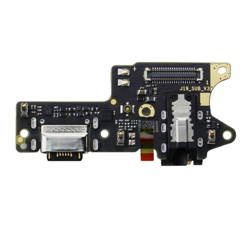 Xiaomi Redmi 9 board with USB-C charging connector, headphone connector and microphone