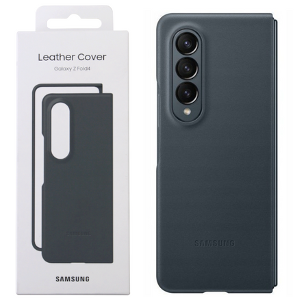 Samsung Galaxy Z Fold4 Leather Cover phone case - gray (Moss Gray)