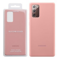 Samsung Galaxy Note 20 case Silicone Cover EF-PN980TAEGWW - dirty pink/brown