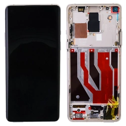 Genuine LCD display with bezel for OnePlus 8 - green (Glacial Green)