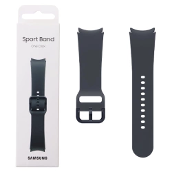 Silicone strap for Samsung Galaxy Watch 4/ 4 Classic/ 5/ 5 Pro/ 6/ 6 Classic/ 7 Sport Band One Click 20 mm S/M - Graphite (Graphite)