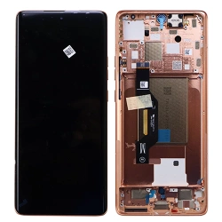 Wyświetlacz LCD do Motorola Edge 50 oryginalny - pomarańczowy (Peach Fuzz)