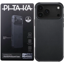 Etui do Apple iPhone 17 Pro Pitaka Aramid ProGuard Case - czarne (Black/Grey)