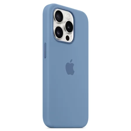 Apple iPhone 15 Pro Silicone Case MagSafe - Blue (Winter Blue)