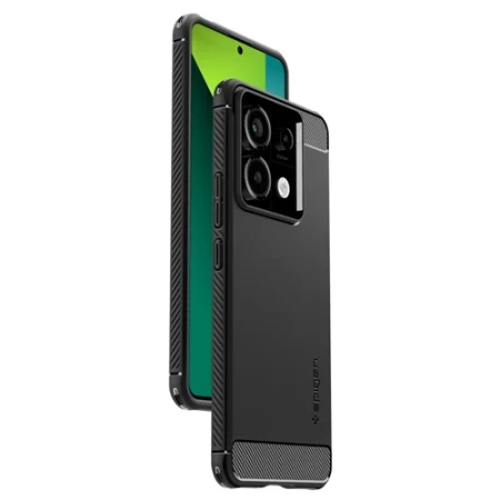 Etui na telefon Xiaomi Poco X6 5G/ Redmi Note 13 Pro 5G Spigen Rugged Armor - czarne (Matte Black)