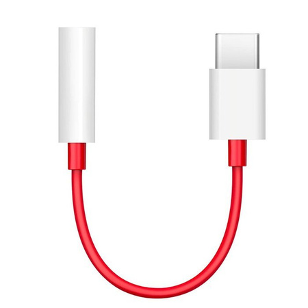 OnePlus 1091100049 headphone adapter from USB-C to 3.5mm - red