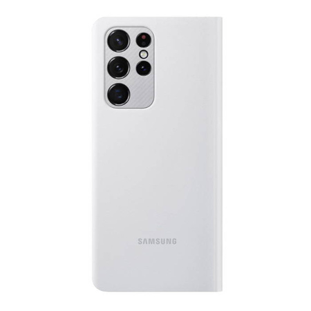 Samsung Galaxy S21 Ultra 5G etui Smart LED View Cover - jasnoszare [OUTLET]