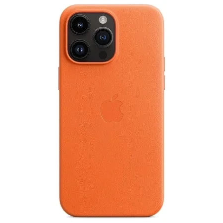 Apple iPhone 14 Pro Max Leather Case MagSafe - Orange (Orange)