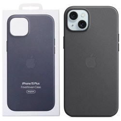 Apple iPhone 15 Plus FineWoven Case MagSafe - Black (Black)