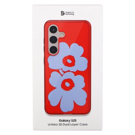 Etui na telefon Samsung Galaxy S25 Unikko 3D Dual Layer Case - czerwone