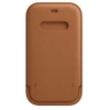 Apple iPhone 12 Pro Max Leather Sleeve MagSafe Case - Brown (Saddle Brown)