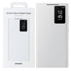 Samsung Galaxy S24 Ultra Smart View Wallet Phone Case - White (White)