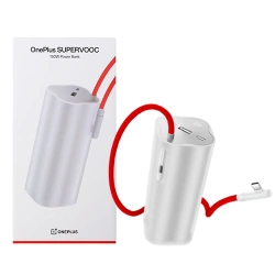 OnePlus SUPERVOOC 20000 mAh powerbank with built-in cable - silver