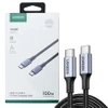 Braided cable from USB-C to USB-C Ugreen Power Delivery Fast Charging 1 m - black 5A