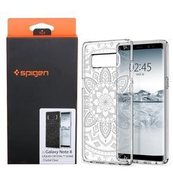 Samsung Galaxy Note 8 silicone case Spigen Liquid Crystal Shine 587CS22057 - transparent with pattern