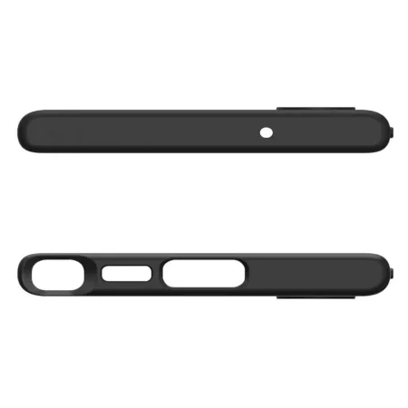 Etui na Samsung Galaxy S23 Ultra Spigen Liquid Air silikonowe - czarne (Matte Black)