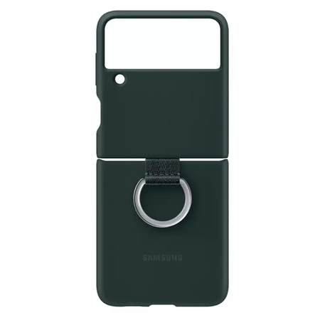 Silikonowe etui Samsung Silicone Cover with Ring do Galaxy Z Flip3 5G - zielone
