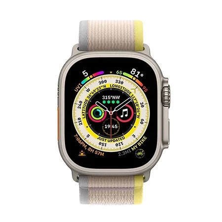 Pasek Apple Watch 42/ 44/ 45/ 49 Ultra/ Ultra 2 Trail Loop S/M - żółto-beżowy