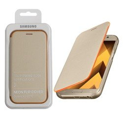 Samsung Galaxy A5 2017 Neon Flip Cover case EF-FA520PFEGWW - gold-orange