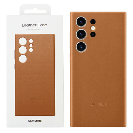 Samsung Galaxy S23 Ultra Leather Phone Case - brown