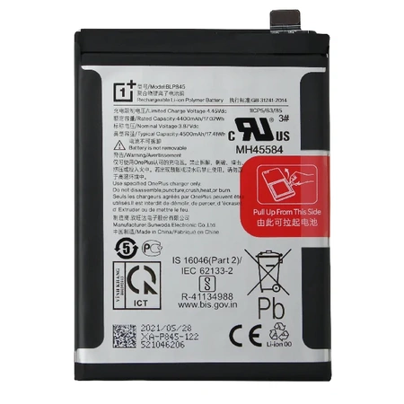 Genuine BLP845 battery for OnePlus Nord CE - 4500 mAh