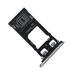 SIM card and micro-SD memory card drawer for Sony Xperia XZ Dual - silver