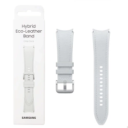 Strap for Samsung Galaxy Watch 4/ 4 Classic/ 5/ 5 Pro/ 6/ 6 Hybrid Eco-Leather Band 20 mm S/M - grey