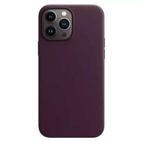 Apple Leather Case MagSafe for iPhone 13 Pro Max - Purple (Dark Cherry)