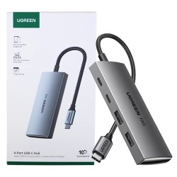 4-in-1 Ugreen USB-C Hub adapter - gray