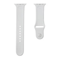 Apple Watch 1/ 2/ 3/ 4/ 5/ 6/ 7 Series 42/ 44/ 45 mm Silicone Sport strap M/L MR282ZM/A - White (Soft White)
